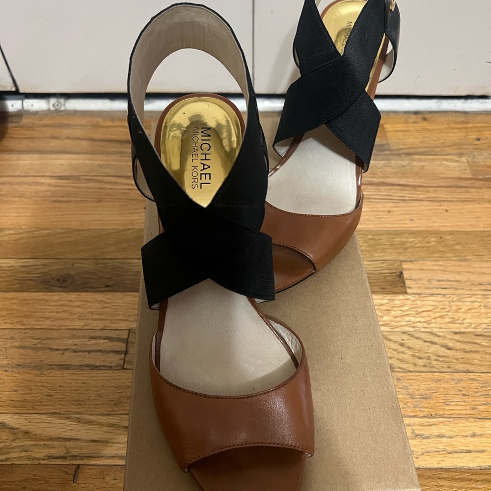 Michael Kors Black and Brown Heels